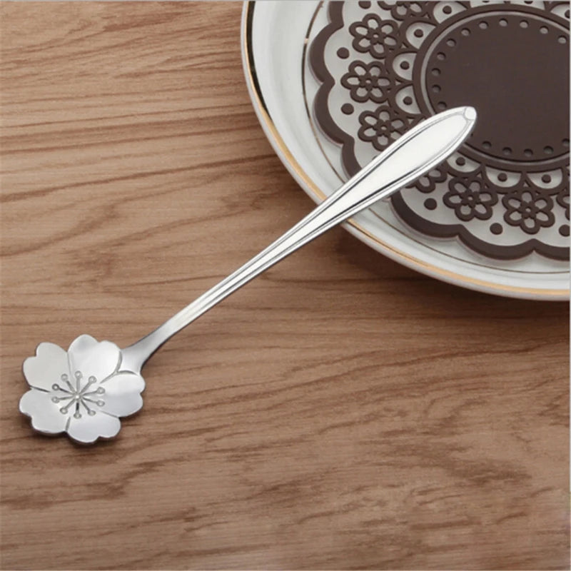 8pcs Flower Coffee Spoons Set