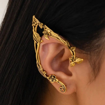 Elf-Shaped Flower Ear Clips