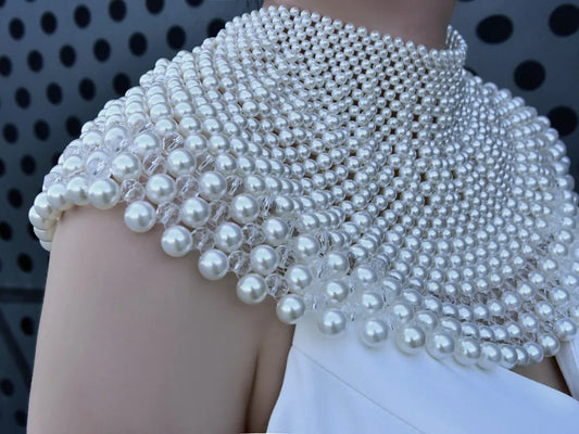 Luxury Pearl Beaded Neck and Shoulder Chain