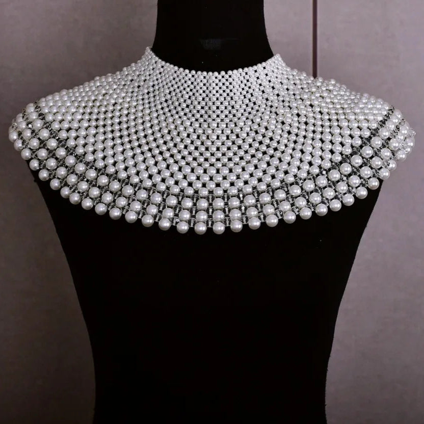 Luxury Pearl Beaded Neck and Shoulder Chain