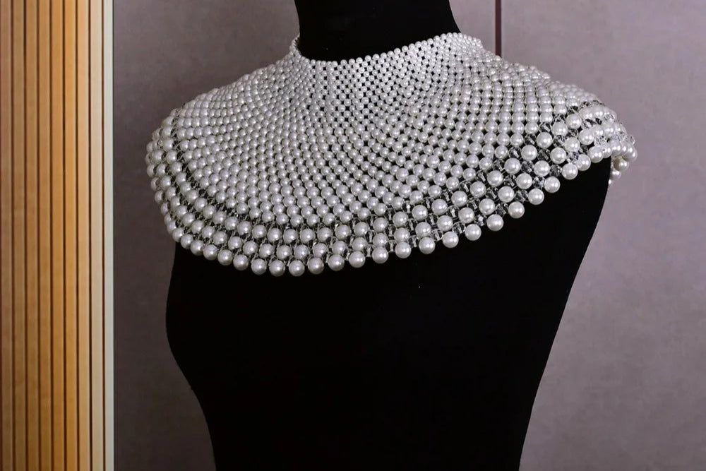 Luxury Pearl Beaded Neck and Shoulder Chain